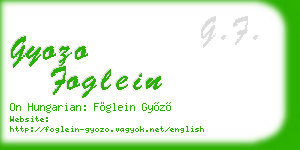 gyozo foglein business card