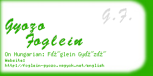 gyozo foglein business card